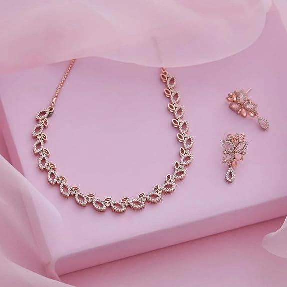 Pink Ivy Necklace AND Pink Blossom Radiance Set